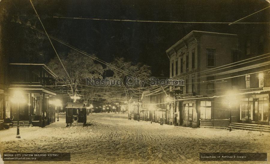Postcard: Evening storm of March 18, 1914, Springfield, Vermont